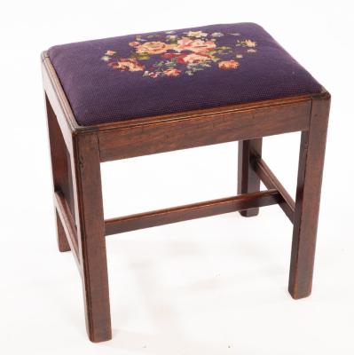 A George III style mahogany stool