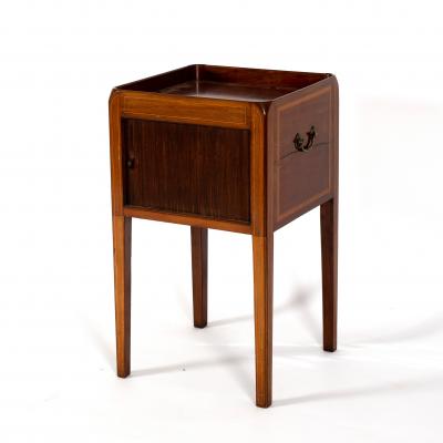 A George III style mahogany bedside