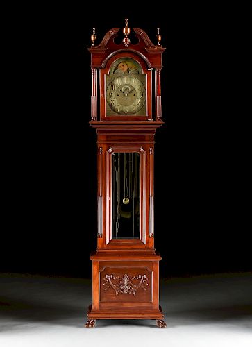 A GEORGE III STYLE MAHOGANY LONG
