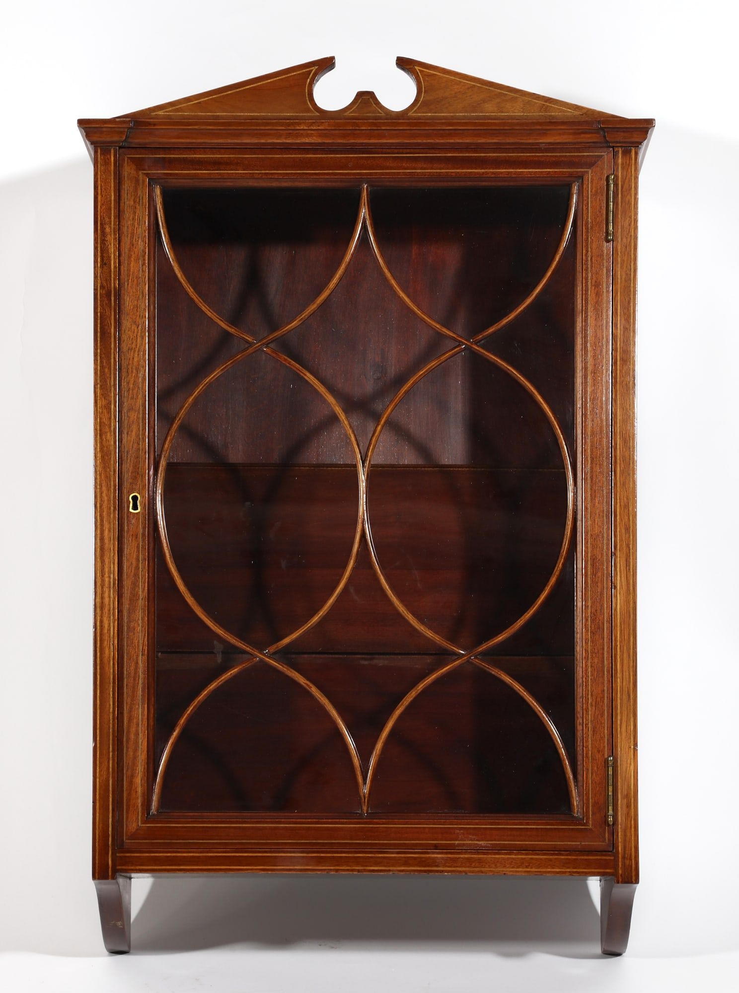 A GEORGE III STYLE MURAL VITRINE