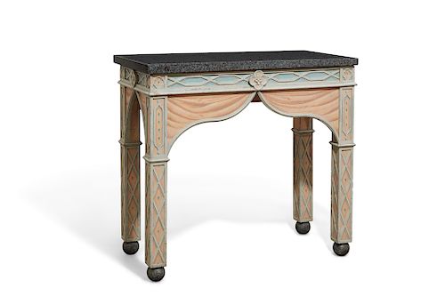 A GEORGE III STYLE PAINTED PIER