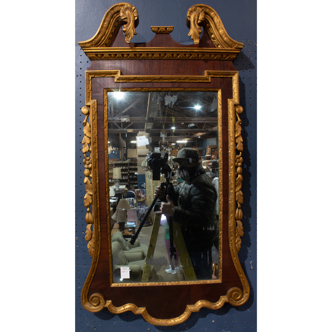A GEORGE III STYLE PARTIAL GILT AND