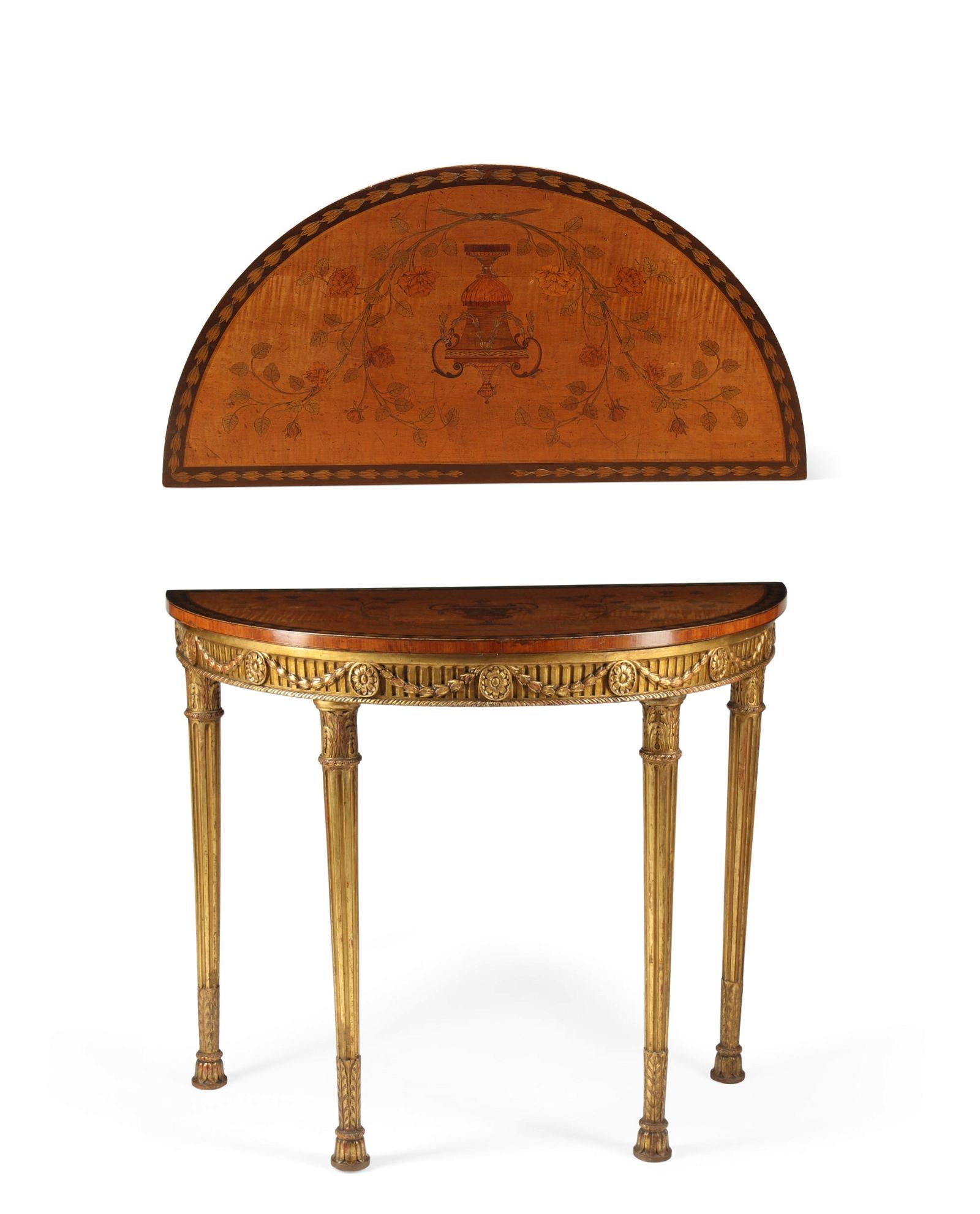 A GEORGE III STYLE SATINWOOD PIER