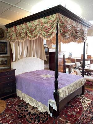 A George III style tester bed, with