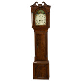 A GEORGE III WALNUT LONGCASE C