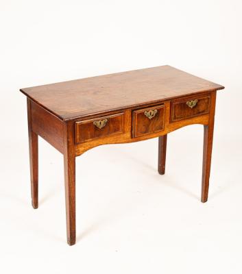 A George III walnut, oak and