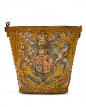 A GEORGE III YELLOW PAINTED LE