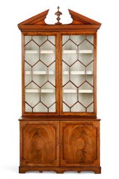 A GEORGE III YEWWOOD INLAID MA