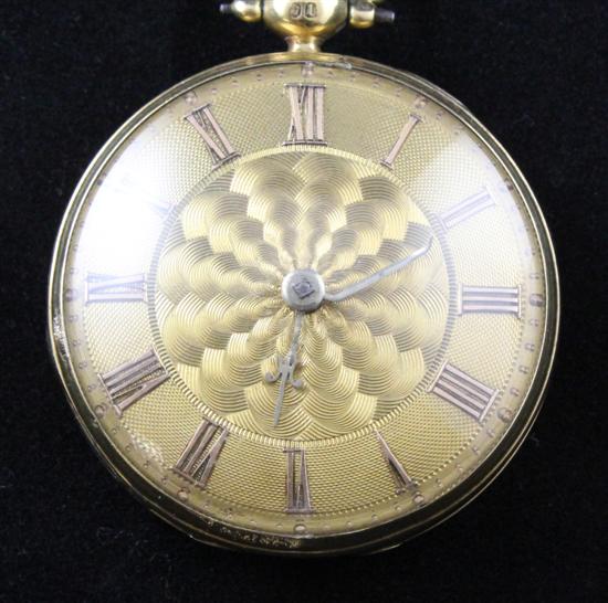 A George IV 18ct gold keywind verge