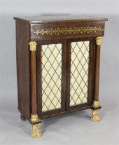A George IV brass inlaid rosew