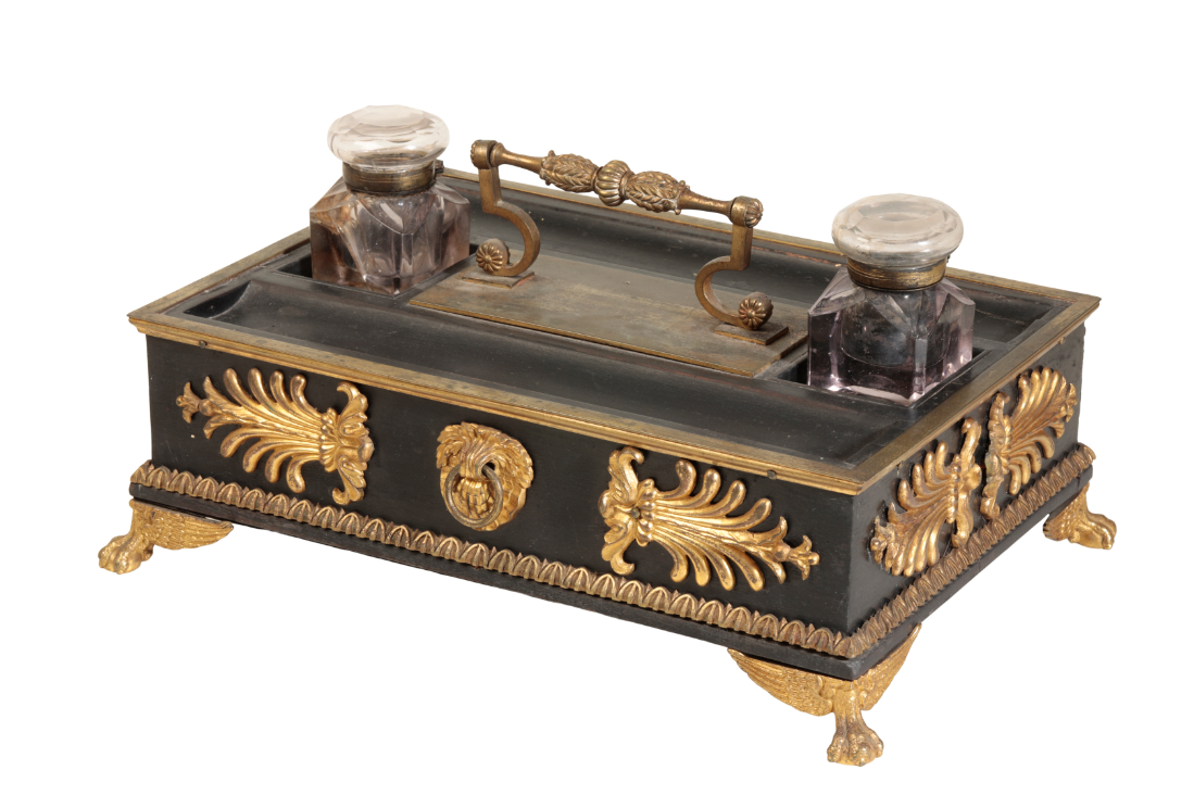 A GEORGE IV EBONISED WOOD AND