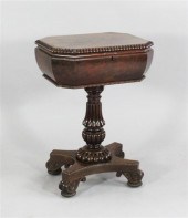 A George IV mahogany teapoy wi