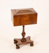 A George IV mahogany teapoy/wo