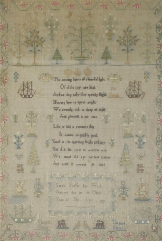 A George IV needlework sampler by