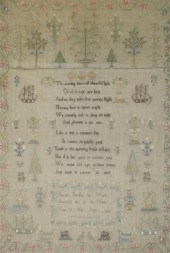 A George IV needlework sampler