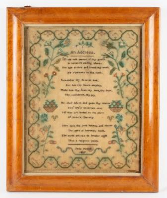 A George IV needlework sampler of