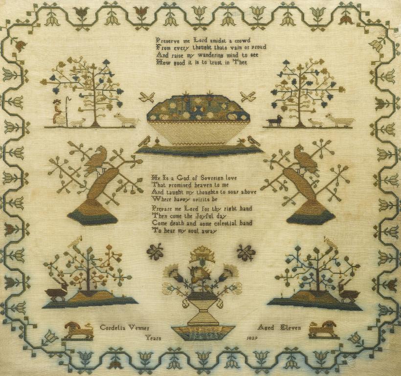 A GEORGE IV SAMPLER worked by