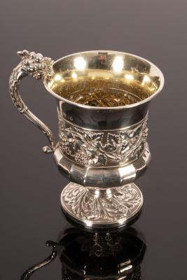 A George IV silver Christening mug,