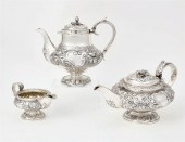 A GEORGE IV SILVER PART TEA AN