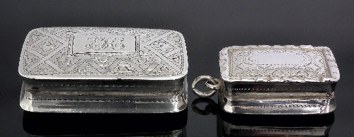 A George IV silver rectangular