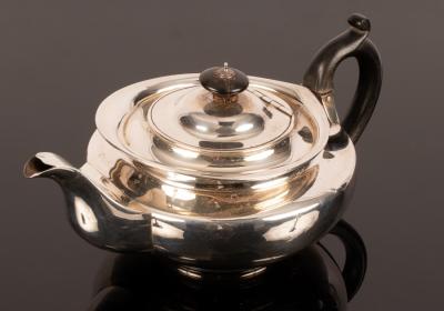 A George IV silver teapot, Emes &