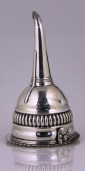 A George IV silver wine funnel