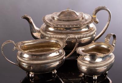 A George IV three-piece silver