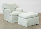 A GEORGE SMITH CLUB CHAIR & OT