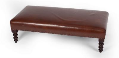 A George Smith footstool, on turned