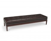 A GEORGE SMITH LEATHER BENCH 2