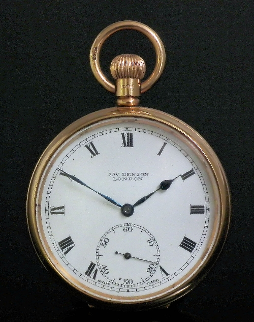 A George V 9ct gold cased open