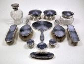 A George V silver and blue ena