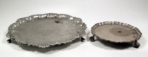 A George V silver circular salver