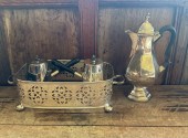 A GEORGE V SILVER COFFEE POT O