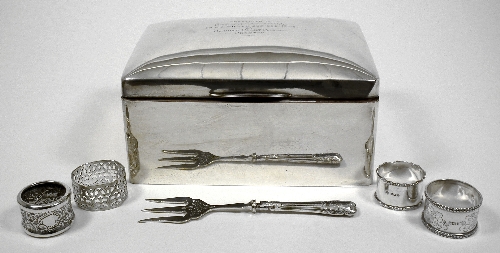 A George V silver domed top cigar