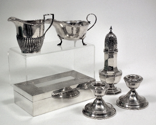 A George V silver octagonal sugar