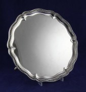 A George V silver salver of sh