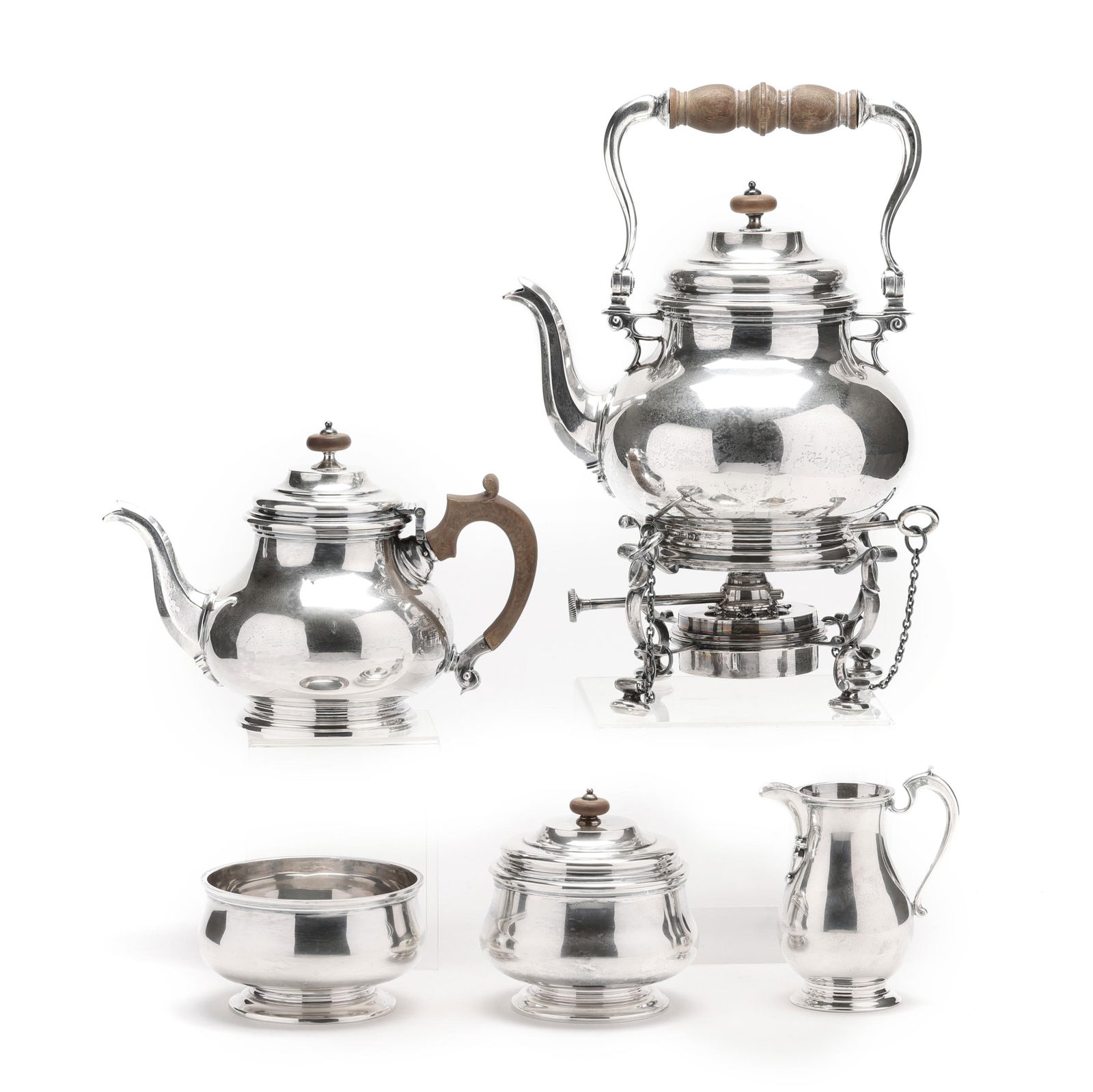 A GEORGE V SILVER TEA SERVICEA