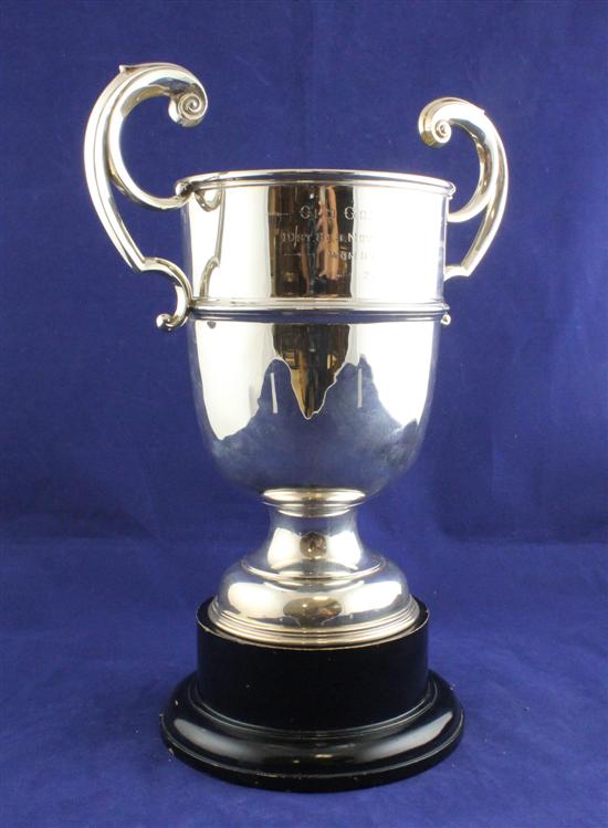 A George V silver two handled