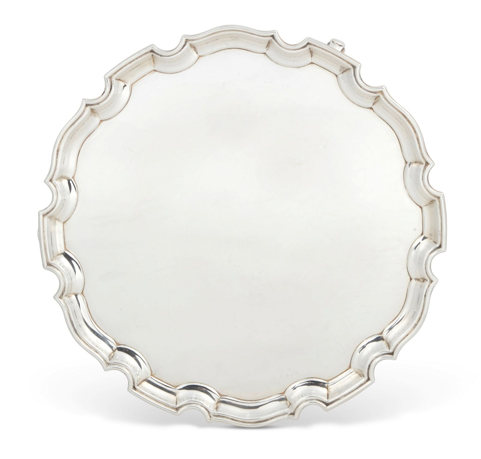 A GEORGE V STERLING SILVER FOOTED