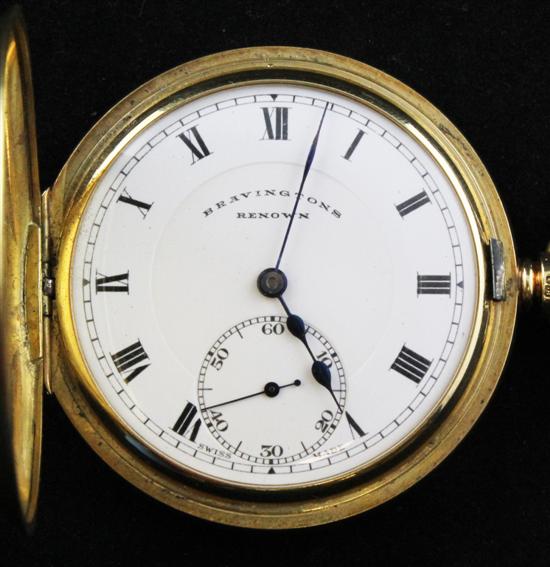 A George V Swiss 18ct gold hunter