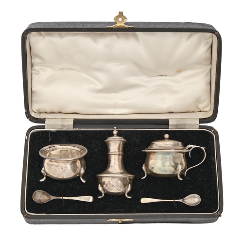 A George V three-piece silver