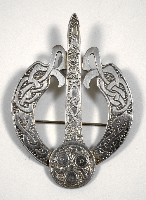 A George VI silver brooch of