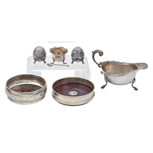 A George VI silver sauceboat,