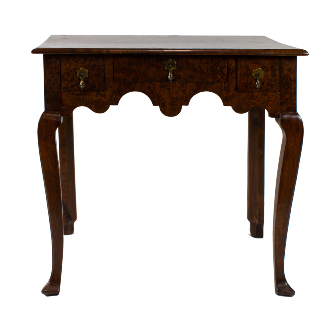 A GEORGIAN BURL WOOD OCCASIONAL