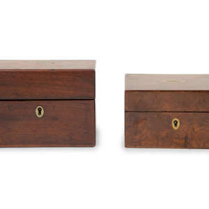 A Georgian Burlwood Jewel Box and a