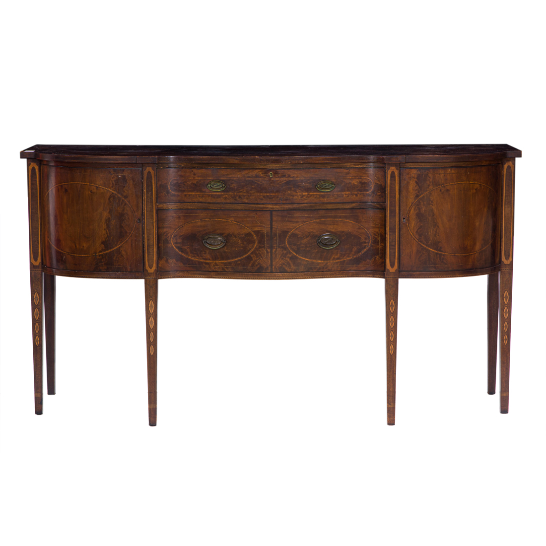 A GEORGIAN INLAID MAHOGANY