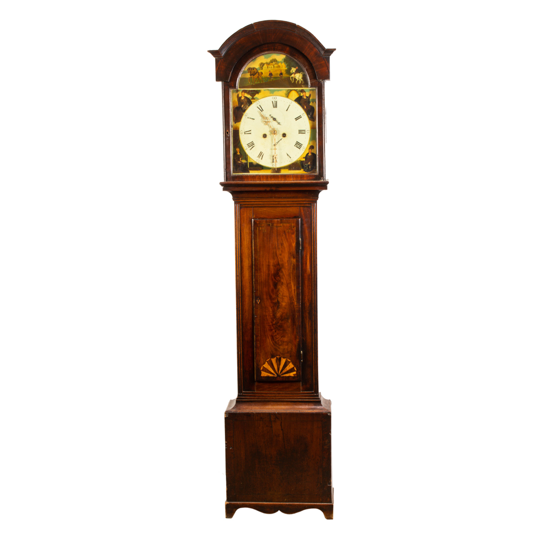 A GEORGIAN MAHOGANY AND MARQUETRY
