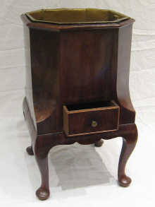 A Georgian mahogany square wine
