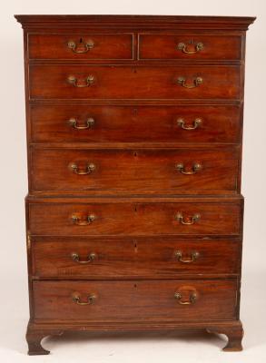 A Georgian mahogany tallboy